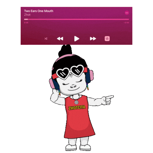 Listen New Music Sticker by Zhotcita