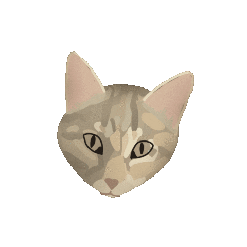 nelevandeweyenberg cat handmade chat kat Sticker