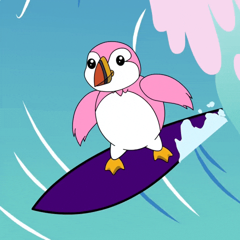 puffinsdotfun hot summer pink water GIF