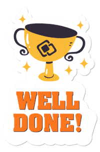 Well Done Win Sticker by TechAhead