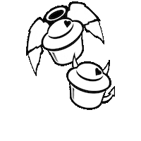 mybsweet good angel bad dessert Sticker