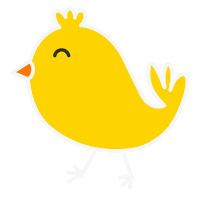 Bird Chicken Sticker by PokaDesign