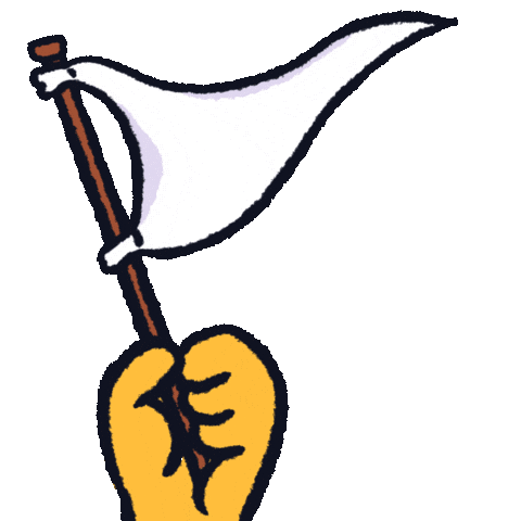 White Flag Art Sticker by Monkiddo