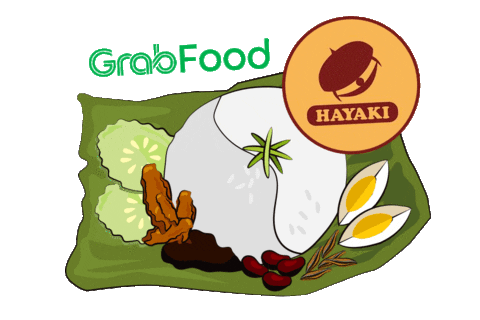 Nasi Lemak Food Sticker by GrabFoodMY