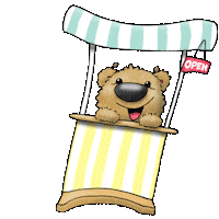 Happy Bear Cub Sticker