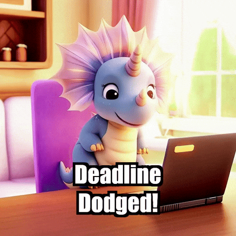 Homework Deadline GIF by Divineasaur