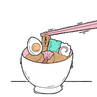 virginiapoltrack illustration color ramen doodles Sticker