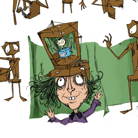 crklonecke giphyupload clockhead thecardboardman cardboardpuppetstagehat GIF
