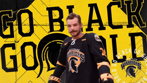 Black And Gold Win GIF by Waterloo Warriors