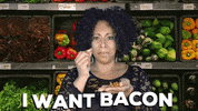 ComedianHollyLogan crying hungry cry eating GIF