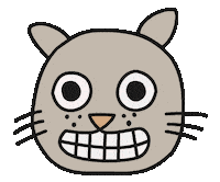 Cat Grimace Sticker by Thank You Coffee