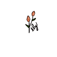 I Love You Flowers Sticker