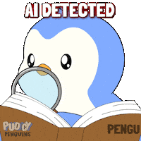 Artificial Intelligence Penguin Sticker by Pudgy Penguins