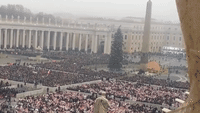 Crowd in St. Peter's Square to Honor Pope Benedict