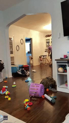 Mission Twin-possible: Mischievous Toddlers Escape Through Baby Gate
