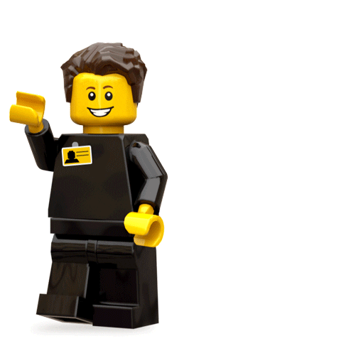 LEGOStoresME giphyupload lego minifigure legoman Sticker