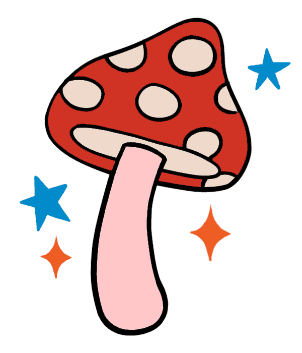 Mushroom Sticker by Joanie Clothing