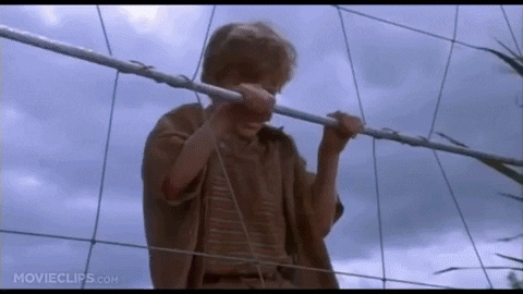Buvosvolgy giphygifmaker kid jurassic park electricity GIF