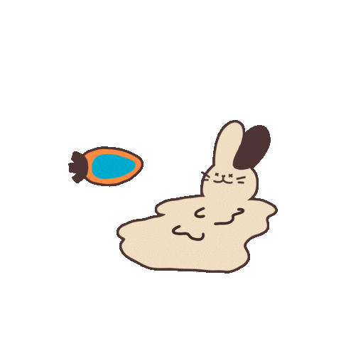 tsengtoudesign giphyupload tired bunny rabbit Sticker