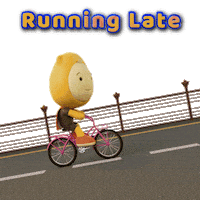 Rushing On My Way Sticker by Gumazing