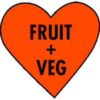 heart fruit Sticker by Daily Harvest