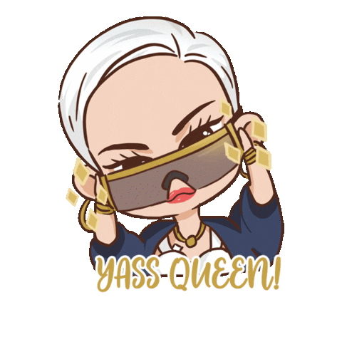arts_byde queen swag chibi yass Sticker