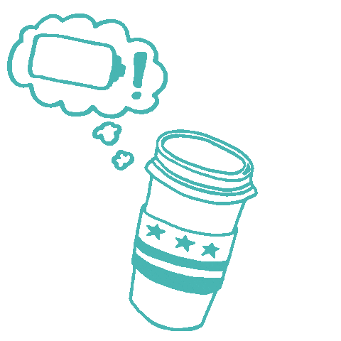 Coffee Battery Sticker by CreativeMornings/DC