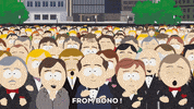 crowd group GIF by South Park 