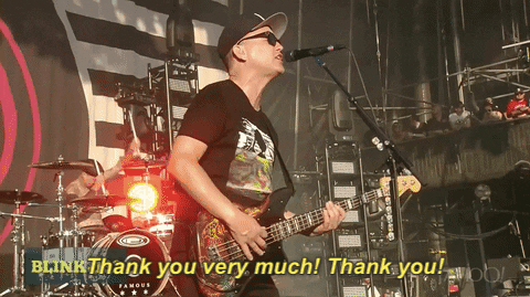 thank you very much GIF by blink-182