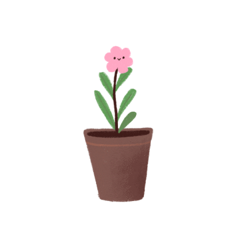 Flower Pot Pink Sticker