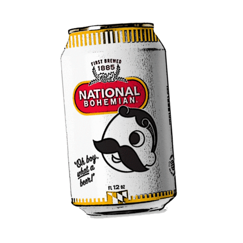 nationalbohemian giphyupload beer baltimore natty boh Sticker