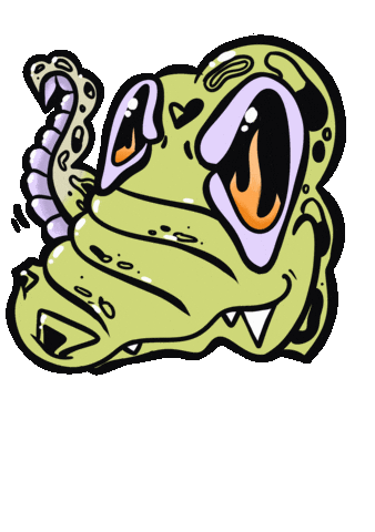 bokzgraff graffiti crocodile croco krokodil Sticker