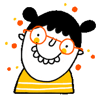 happy girl Sticker by Linzie Hunter