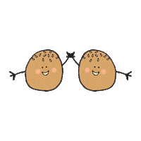 littledumplings yay high five dumpling sesame Sticker