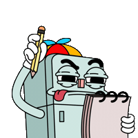 Confused Robot Sticker by Nexio
