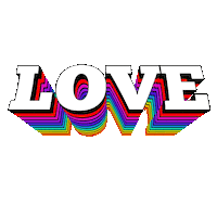 Rainbow Love Sticker by Omer Studios