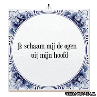 Ogen Ongemakkelijk Sticker by Tegelspreuken.nl