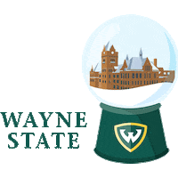 Wayne State Snowing Sticker by Wayne State University
