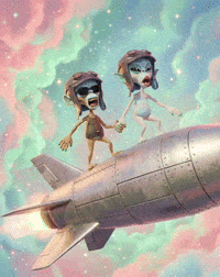 Flying Lets Go GIF by Moonie