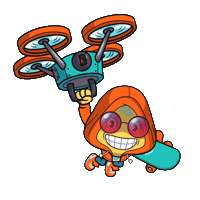 Toikido skate skateboard skateboarding drone Sticker