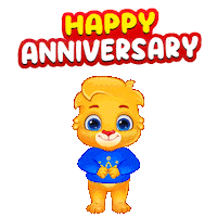 Happy Anniversary Greetings Sticker by Lucas and Friends by RV AppStudios
