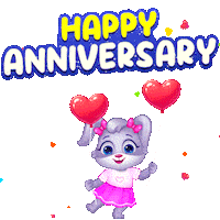 Happy Birthday Hearts Sticker by Lucas and Friends by RV AppStudios