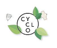 ILOVECYCLO blood cup verde hojas Sticker