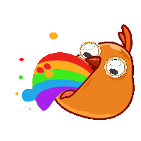 madcluni excited rainbow mad cluni madcluni Sticker