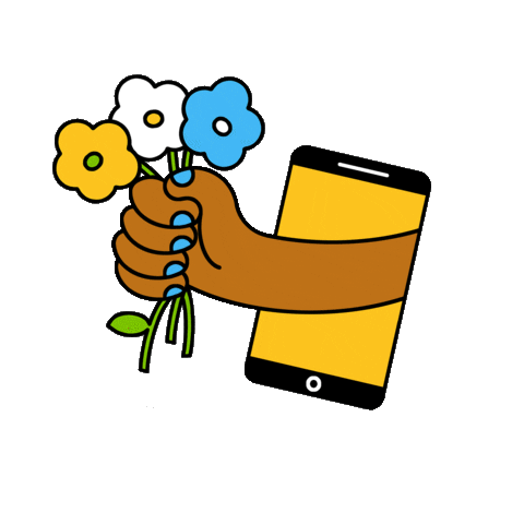 text flowers Sticker by giffgaff