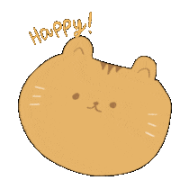 Happy Fat Cat Sticker