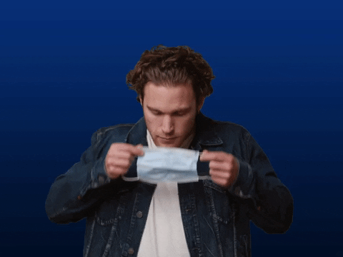Mask Be Safe GIF by Aaron Taos - Find & Share on GIPHY
