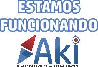App Estamos Funcionando Sticker by Aki, o aplicativo de Alfredo Chaves