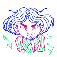 astrakan angry astrakan lilou amblas amblas Sticker