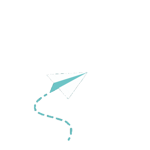 Paper Airplane Travel Sticker by Being Positioned